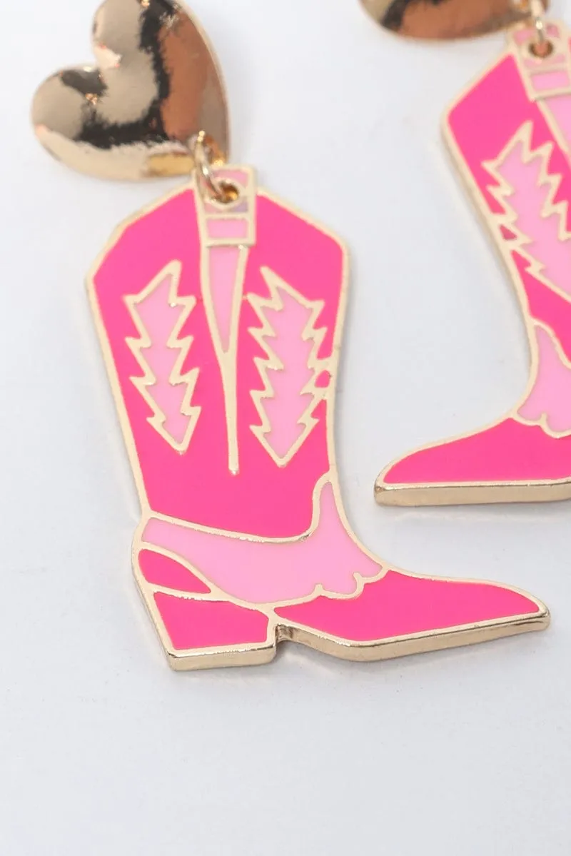 Pink Cowboy Boots Earrings sold by Ally Fashion product image thumbnail 2