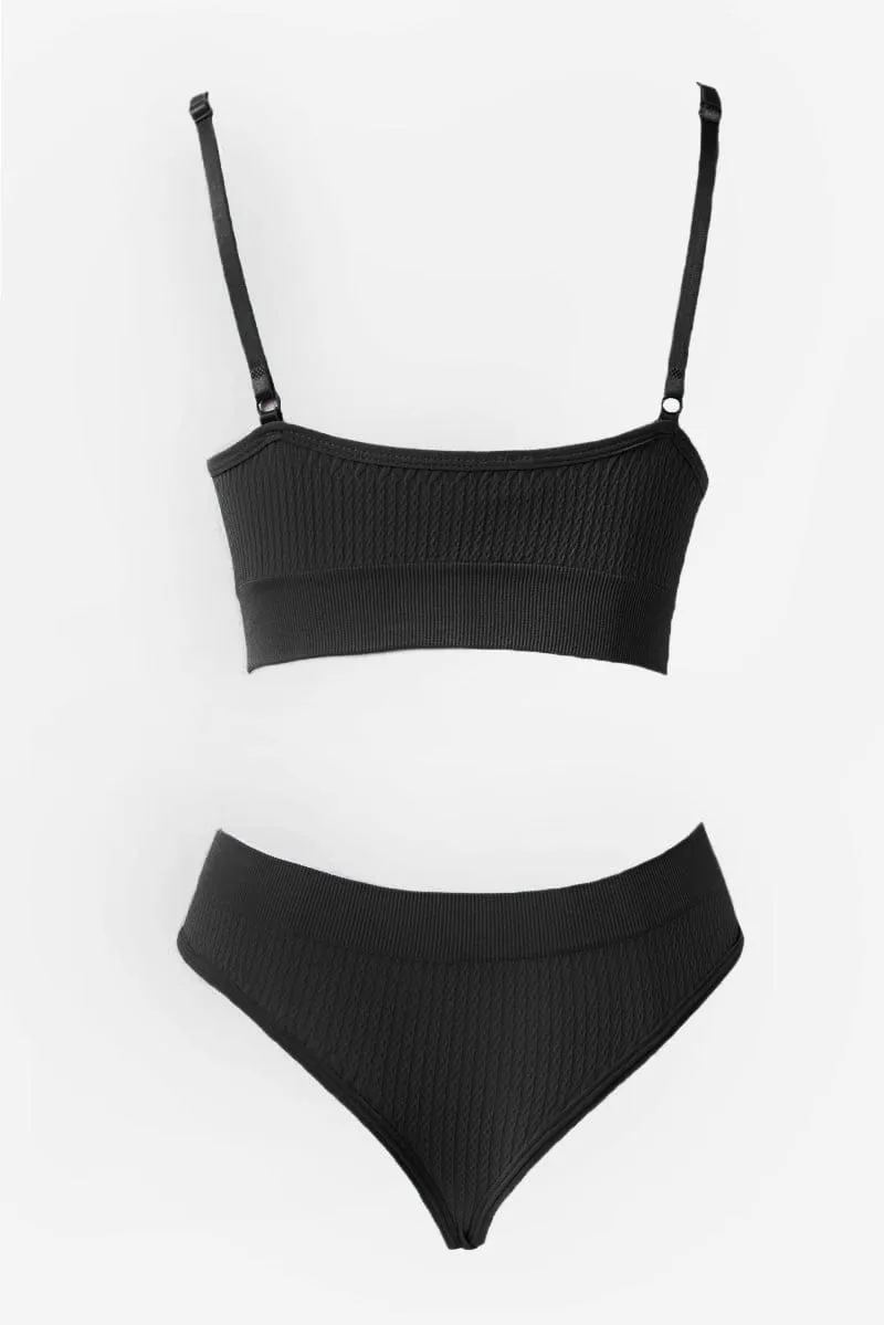 Black Seamless Lingerie Set sold by Ally Fashion product image thumbnail 2