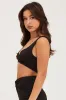 Black Twist Front Crop Top Ribbed sold by Ally Fashion
