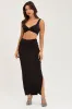 Black Twist Front Crop Top Ribbed sold by Ally Fashion