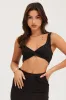 Black Twist Front Crop Top Ribbed sold by Ally Fashion
