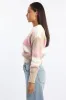 Pink Stripe Knit Top Long Sleeve Color Block sold by Ally Fashion