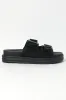 Black Buckle Detail Chunky Sandals sold by Ally Fashion