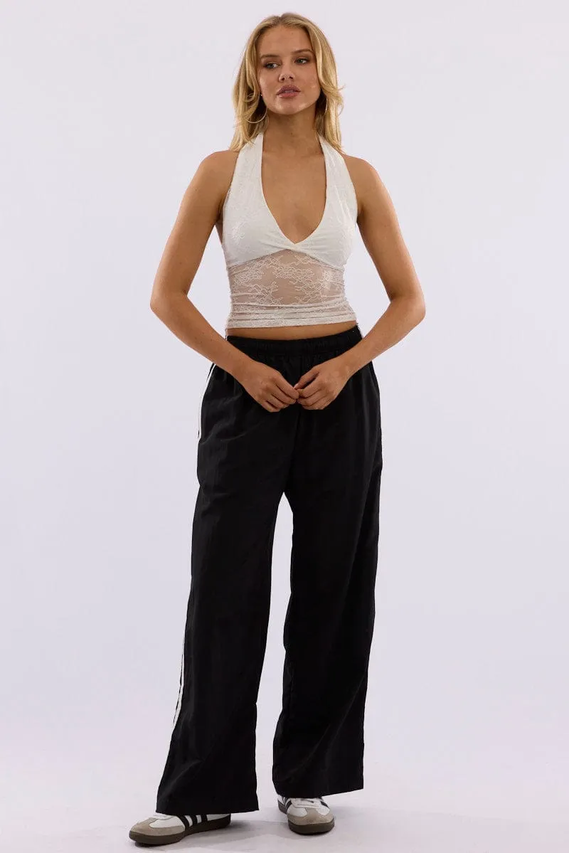 White Halter Neck Top Lace sold by Ally Fashion product image thumbnail 2