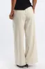 Beige Wide Leg Pants Elasticated Waist sold by Ally Fashion