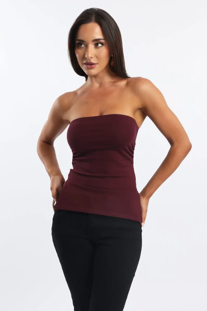 Red Bandeau Top sold by Ally Fashion