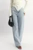 Denim Wide Leg Jeans Ribbon Pocket sold by Ally Fashion