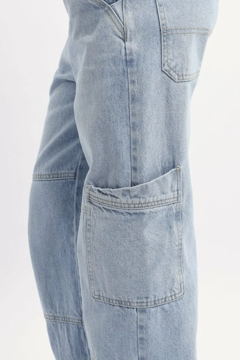 Denim Cargo Denim Jeans Mid Rise sold by Ally Fashion product image thumbnail 5
