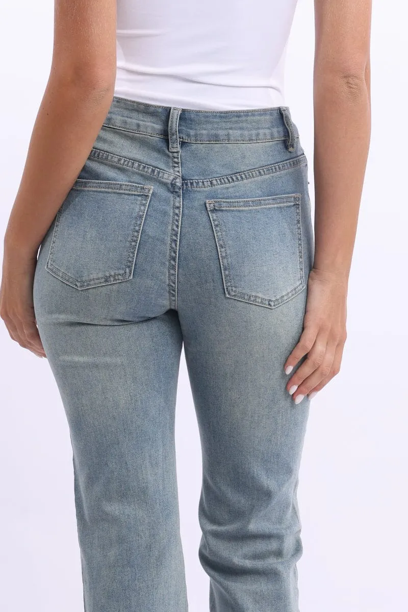 Denim Flare Jean High Rise sold by Ally Fashion product image thumbnail 5
