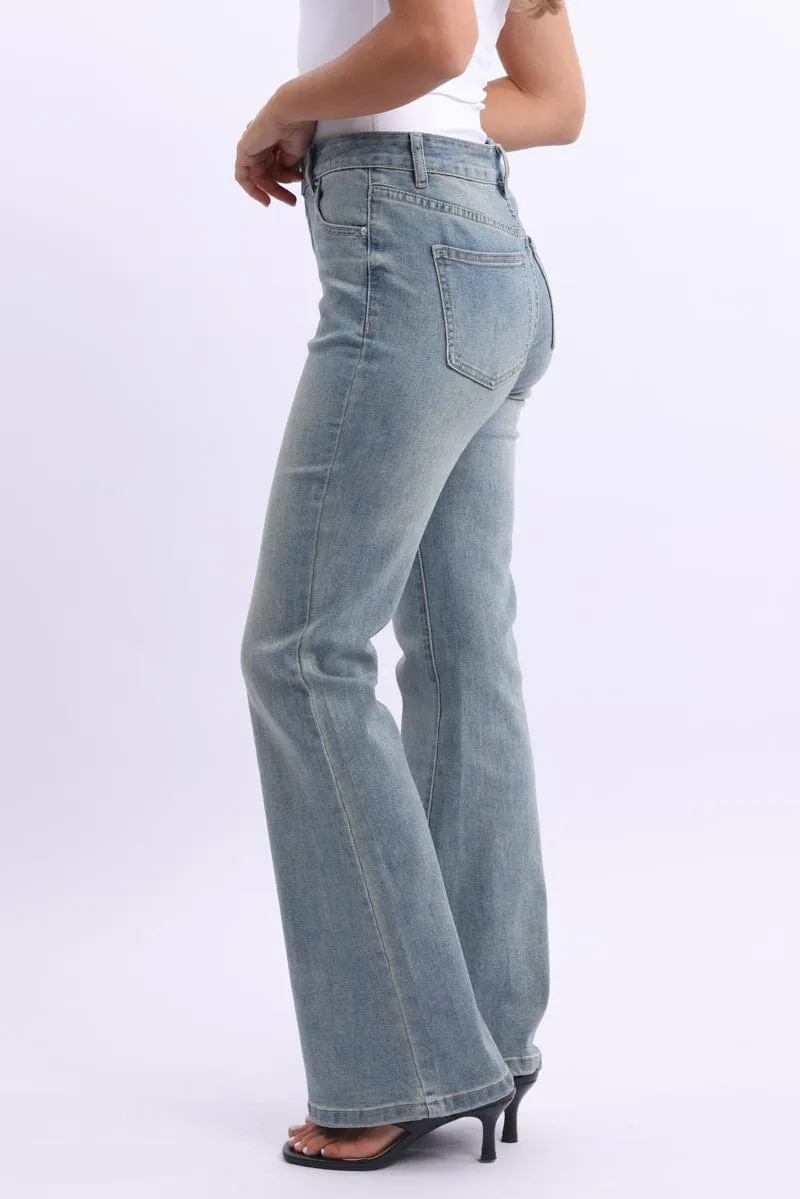 Denim Flare Jean High Rise sold by Ally Fashion product image thumbnail 2