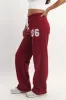 Red Track Pants Wide Leg sold by Ally Fashion