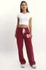 Red Track Pants Wide Leg sold by Ally Fashion