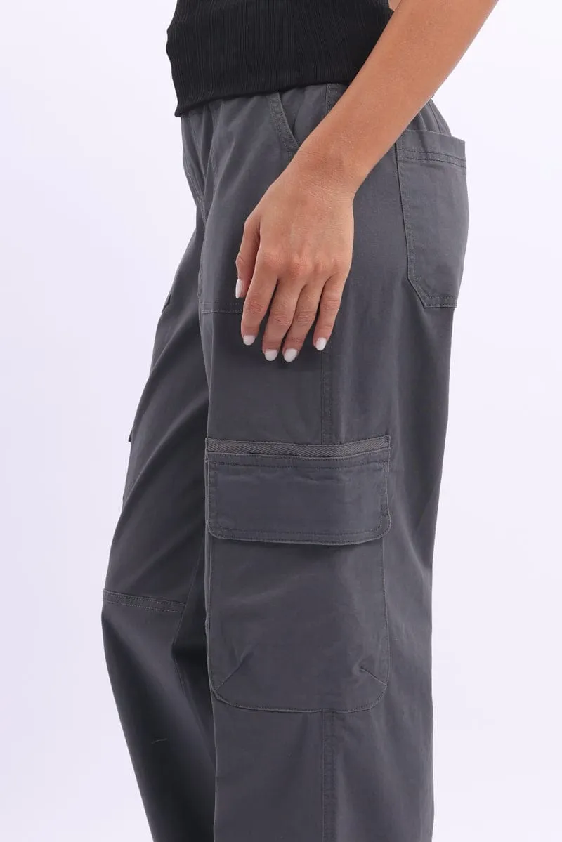 Grey Cargo Pants Mid Rise sold by Ally Fashion product image thumbnail 5