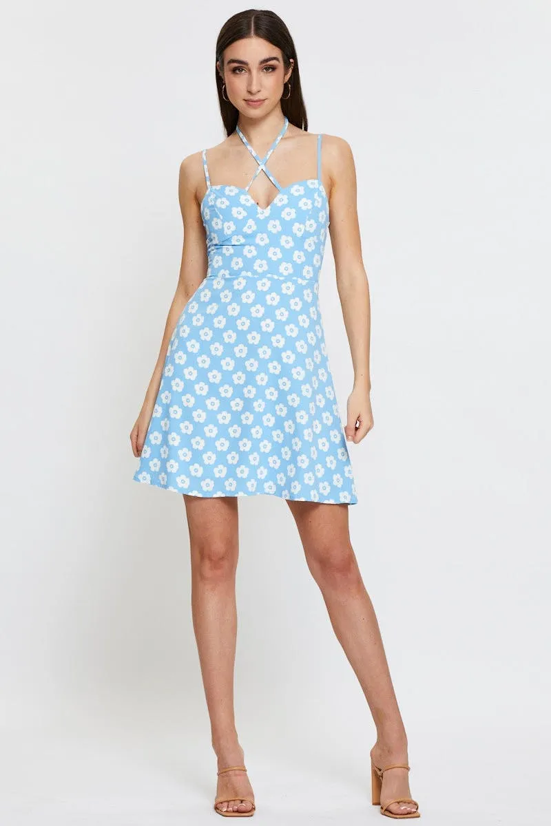 Floral Print Mini Dress Sleeveless sold by Ally Fashion product image thumbnail 2