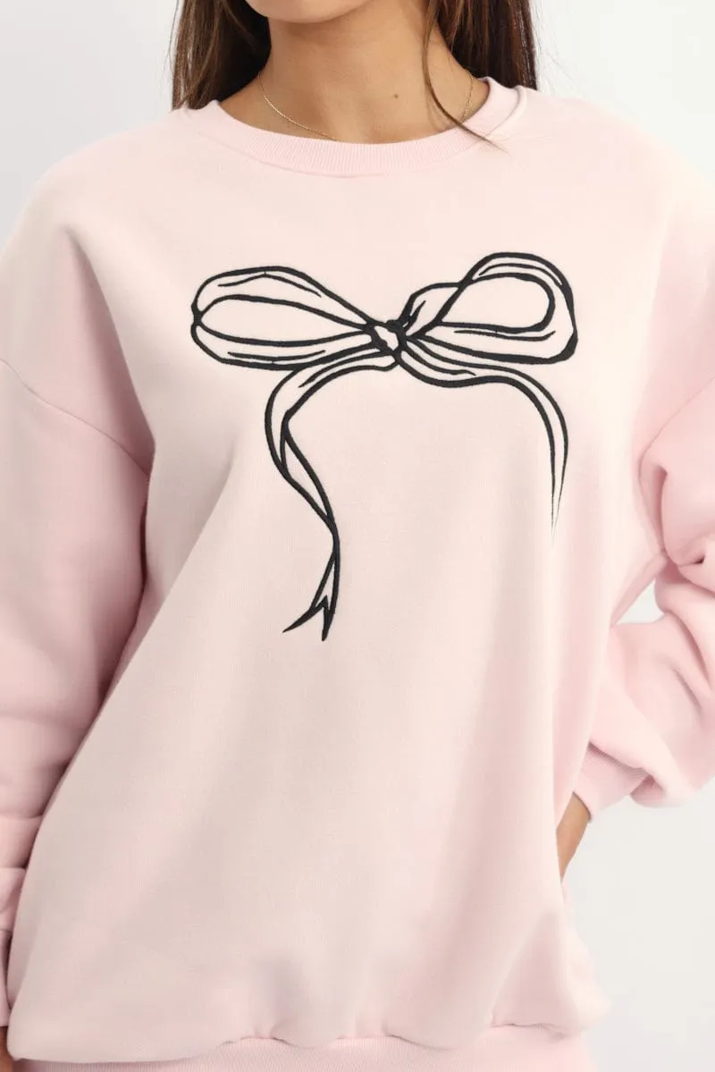 Pink Graphic Sweater Long Sleeve sold by Ally Fashion product image thumbnail 5
