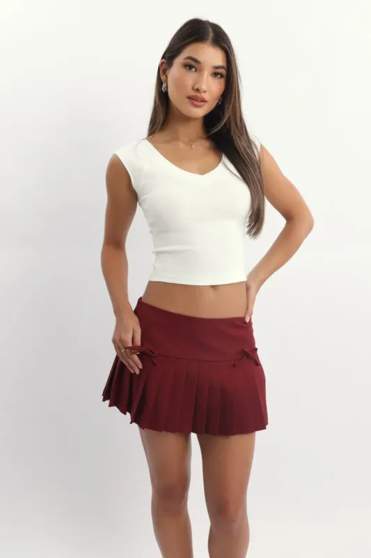 White T-Shirt Short Sleeve V-Neck sold by Ally Fashion