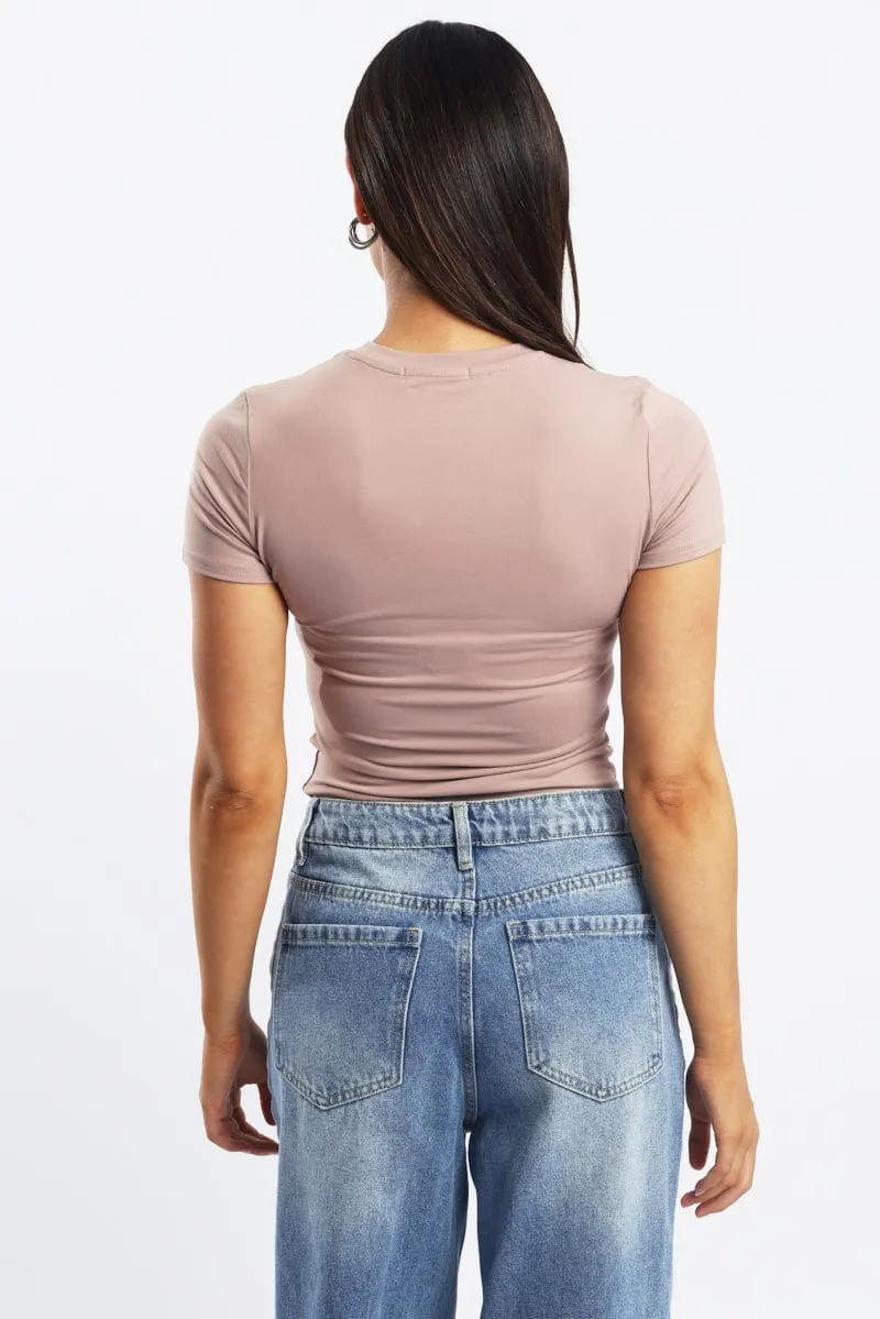 Pink T Shirt Short Sleeve Crew Neck Supersoft sold by Ally Fashion product image thumbnail 5