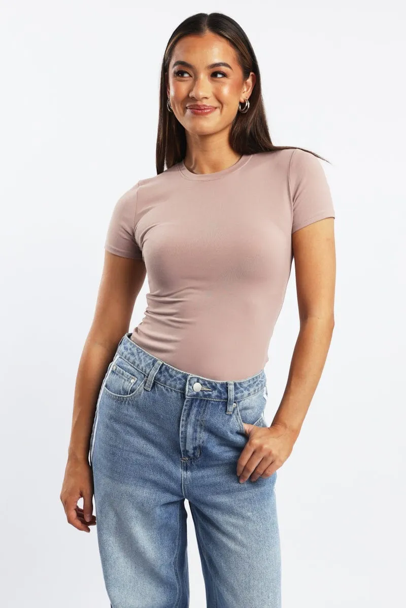 Pink T Shirt Short Sleeve Crew Neck Supersoft sold by Ally Fashion product image thumbnail 2