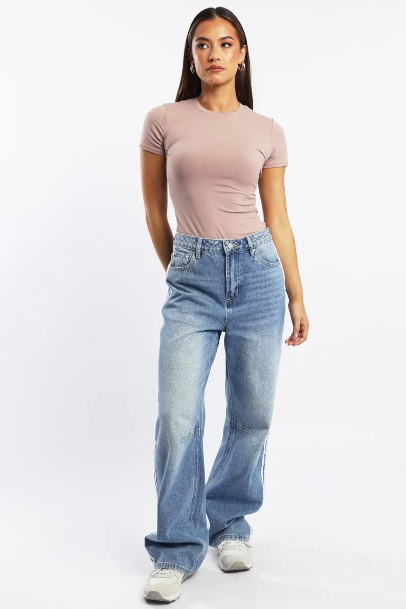 Pink T Shirt Short Sleeve Crew Neck Supersoft sold by Ally Fashion product image thumbnail 3