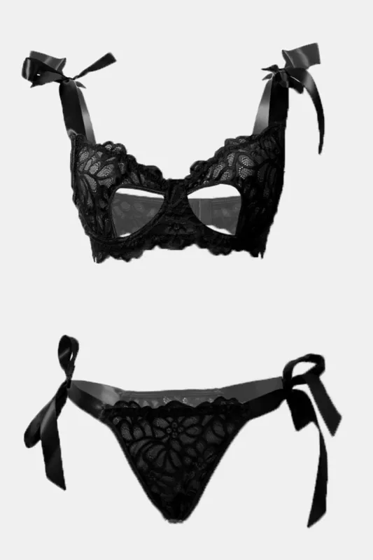 Black Lace Lingerie Set sold by Ally Fashion