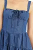Blue Fit And Flare Dress Mini Gathered Bust sold by Ally Fashion