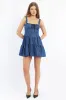 Blue Fit And Flare Dress Mini Gathered Bust sold by Ally Fashion