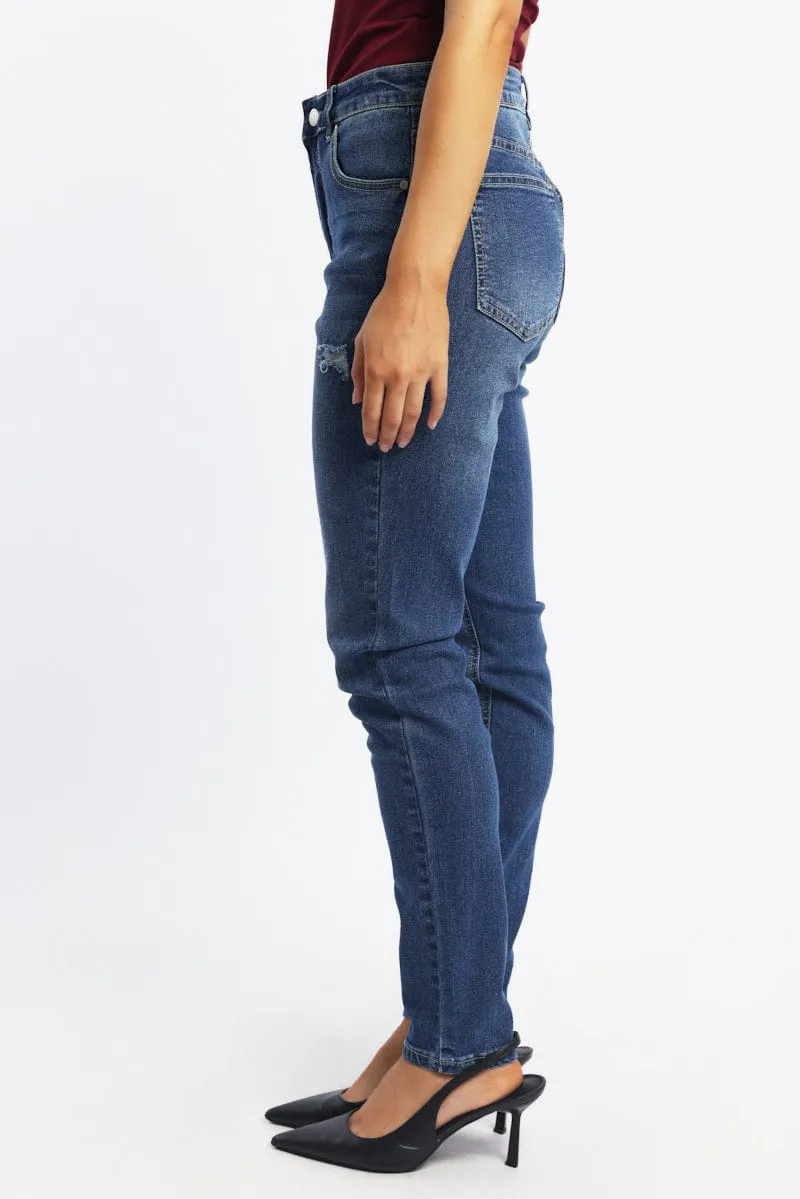 Denim Skinny Jeans High Rise sold by Ally Fashion product image thumbnail 3