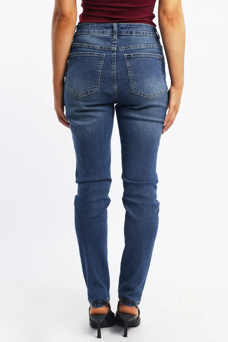 Denim Skinny Jeans High Rise sold by Ally Fashion product image thumbnail 4