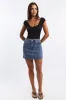 Denim Mini Skirt Mid Rise Relaxed Fit sold by Ally Fashion