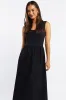 Black Midi Dress Ribbed Bodice sold by Ally Fashion