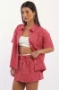Red Check Short Sleeve Shirt Button Up sold by Ally Fashion