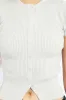 Grey Knit Top Short Sleeve Ribbed sold by Ally Fashion