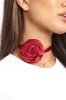 Red Rosette Choker sold by Ally Fashion