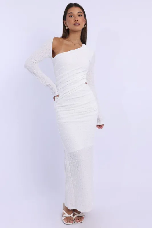 White Bodycon Dress Textured Midi sold by Ally Fashion