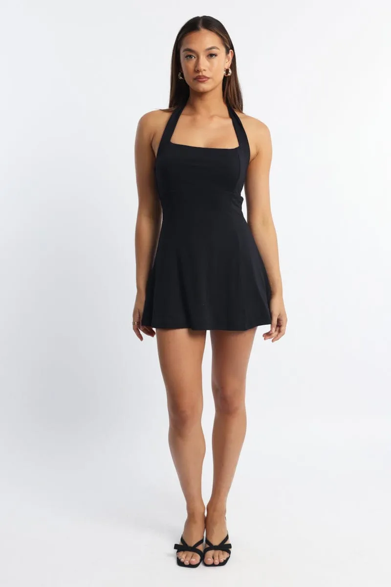 Black Halter Neck Mini Dress sold by Ally Fashion product image thumbnail 2