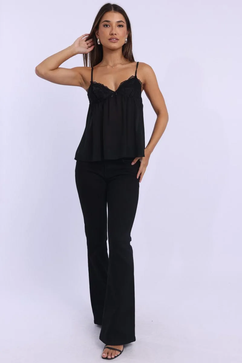Black Lace Cami Sleeveless Sweetheart sold by Ally Fashion product image thumbnail 2