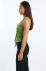 Green Halter Top Sleeveless Ruched Front sold by Ally Fashion