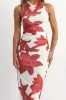 White Floral Bodycon Dress Halter Neck sold by Ally Fashion