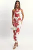 White Floral Bodycon Dress Halter Neck sold by Ally Fashion