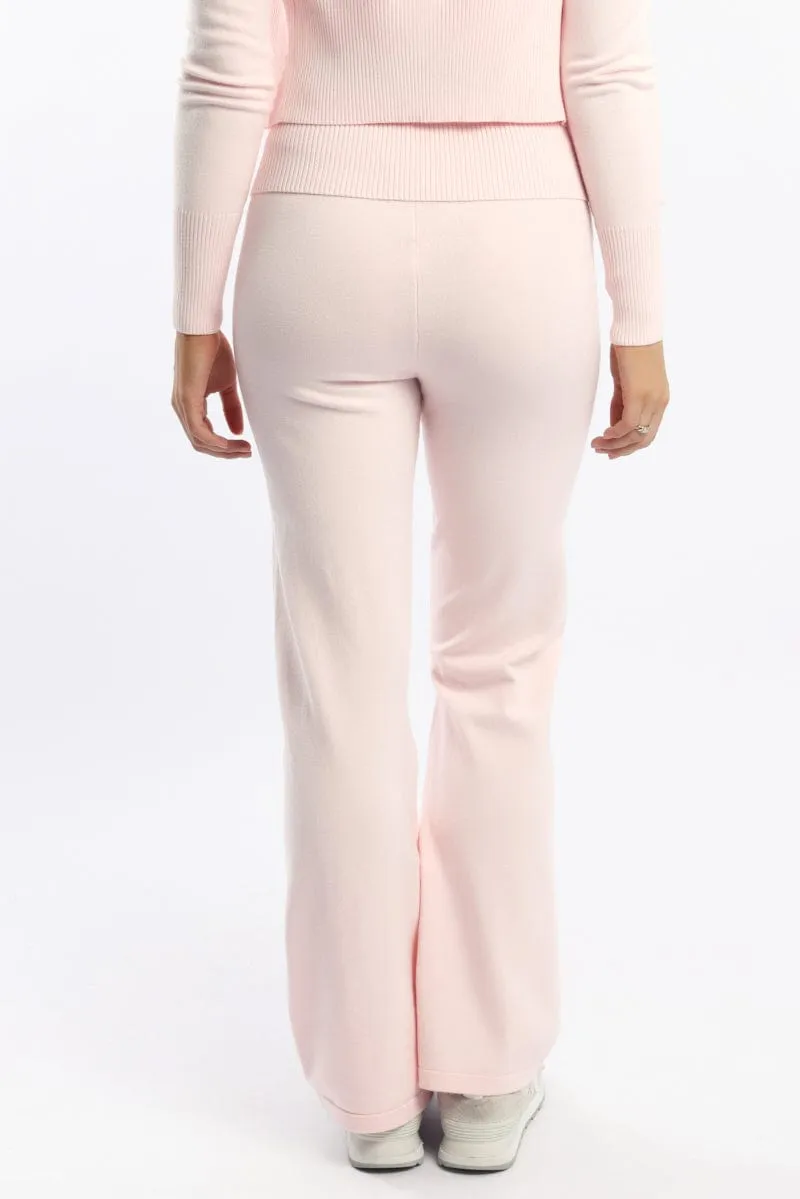 Pink Wide Leg Pants Knit sold by Ally Fashion product image thumbnail 4