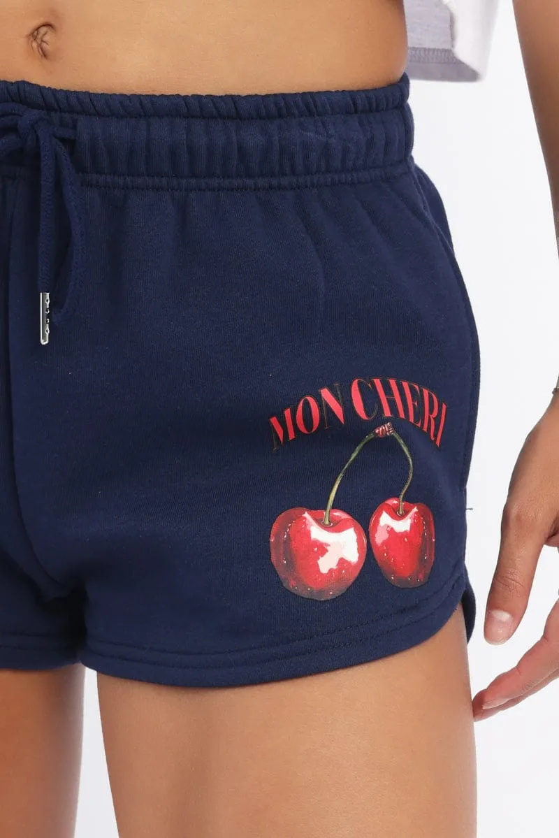 Blue Track Shorts sold by Ally Fashion product image thumbnail 5