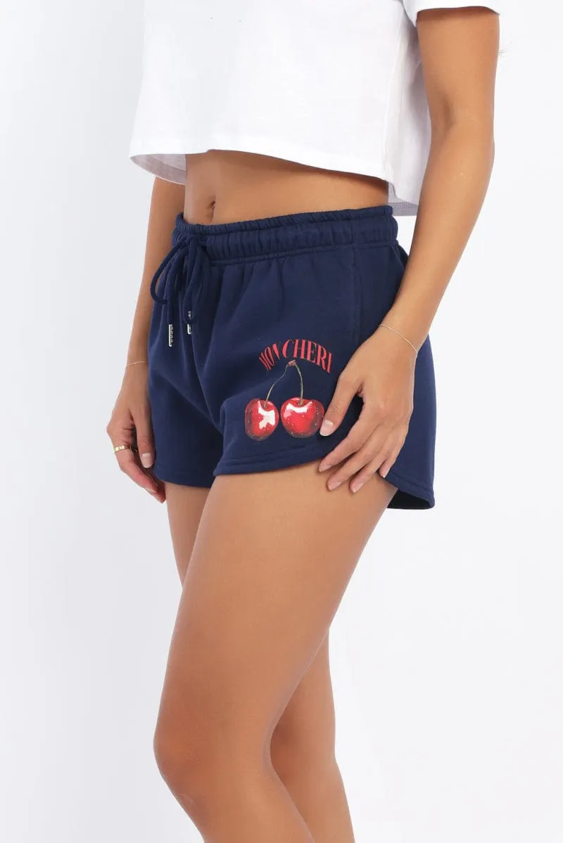 Blue Track Shorts sold by Ally Fashion product image thumbnail 3