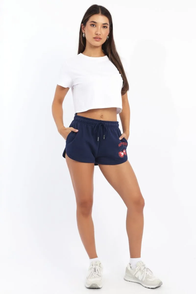 Blue Track Shorts sold by Ally Fashion