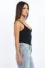 Black Supersoft Cami Top Cross Over sold by Ally Fashion