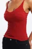 Red Textured Cami Top Seamless sold by Ally Fashion