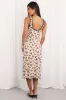 Beige Floral Midi Dress Mesh sold by Ally Fashion