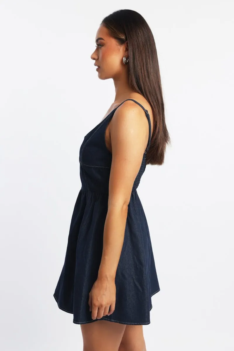 Blue Fit And Flare Dress Mini sold by Ally Fashion product image thumbnail 3