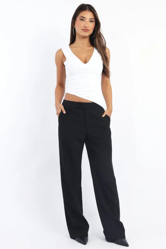 Black Slim Pant Straight Fit sold by Ally Fashion
