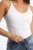 White Textured Cami Top Seamless sold by Ally Fashion