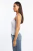 White Textured Cami Top Seamless sold by Ally Fashion